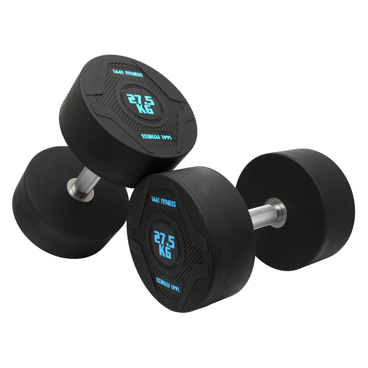 1441 Fitness PU Round Dumbbell Set - 2.5 Kg to 50 Kg ( 20 Pairs )