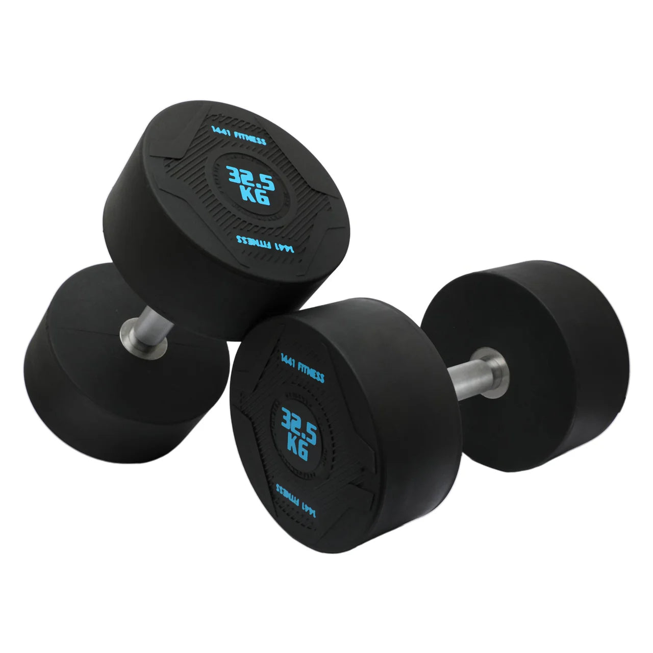 1441 Fitness PU Round Dumbbell Set - 2.5 Kg to 50 Kg ( 20 Pairs )