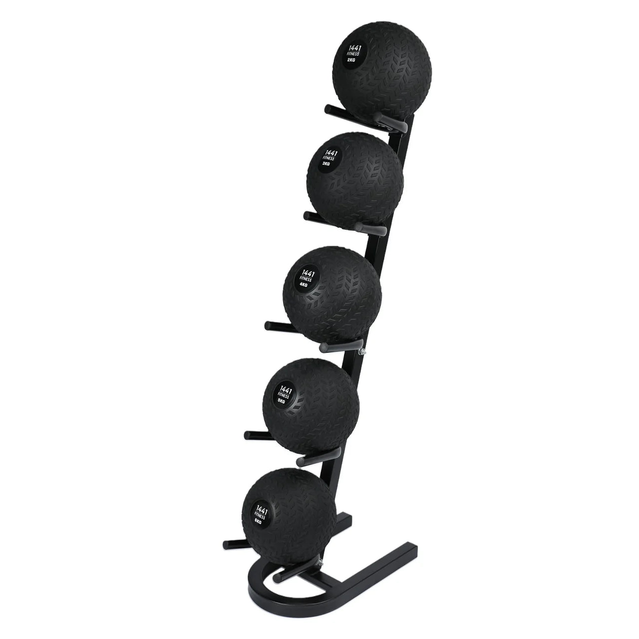 1441 Fitness Z Grip Slam ball Set with Rack - 2 Kg to 6 Kg