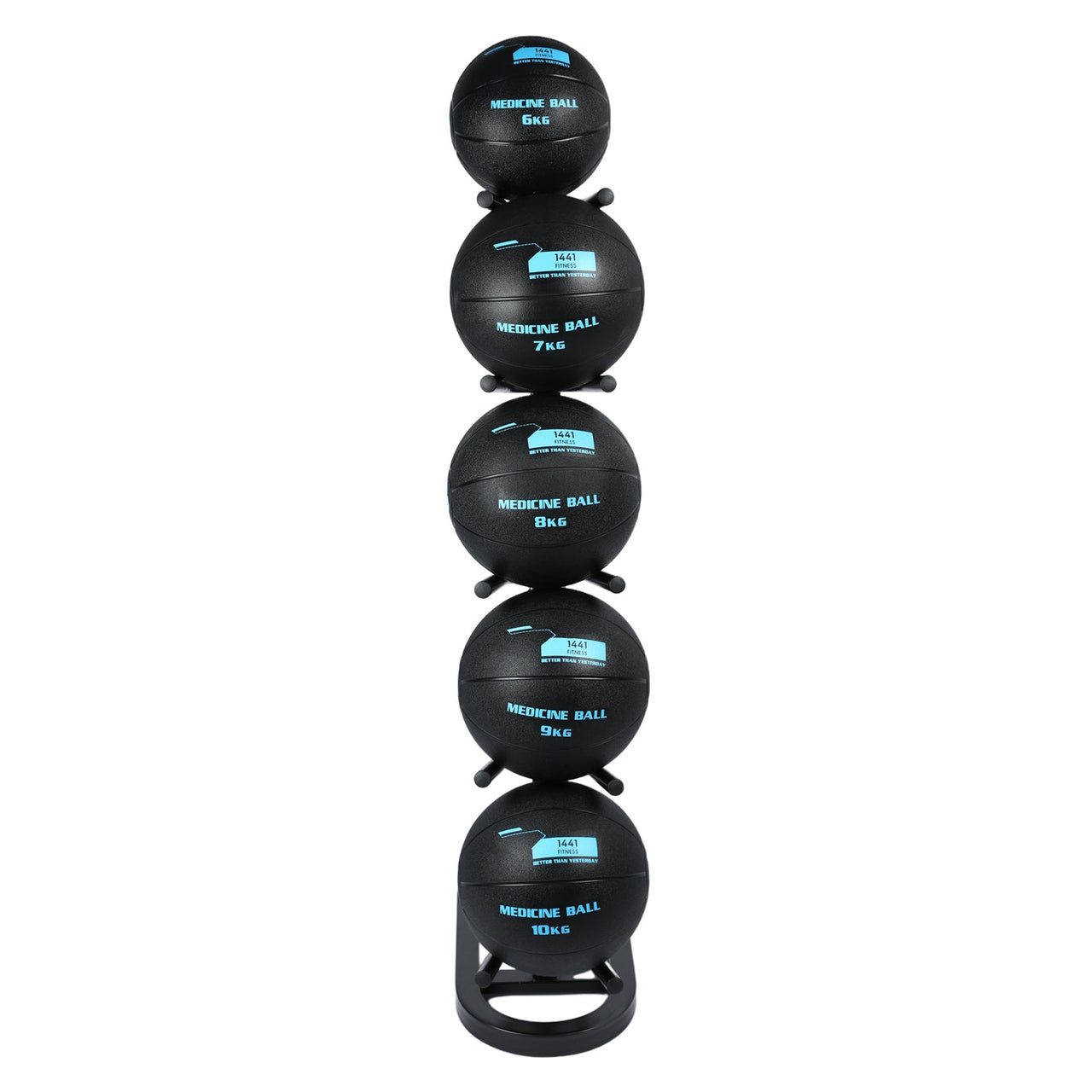 1441 Fitness Medicine Ball Set with Rack - 6 Kg to 10 Kg