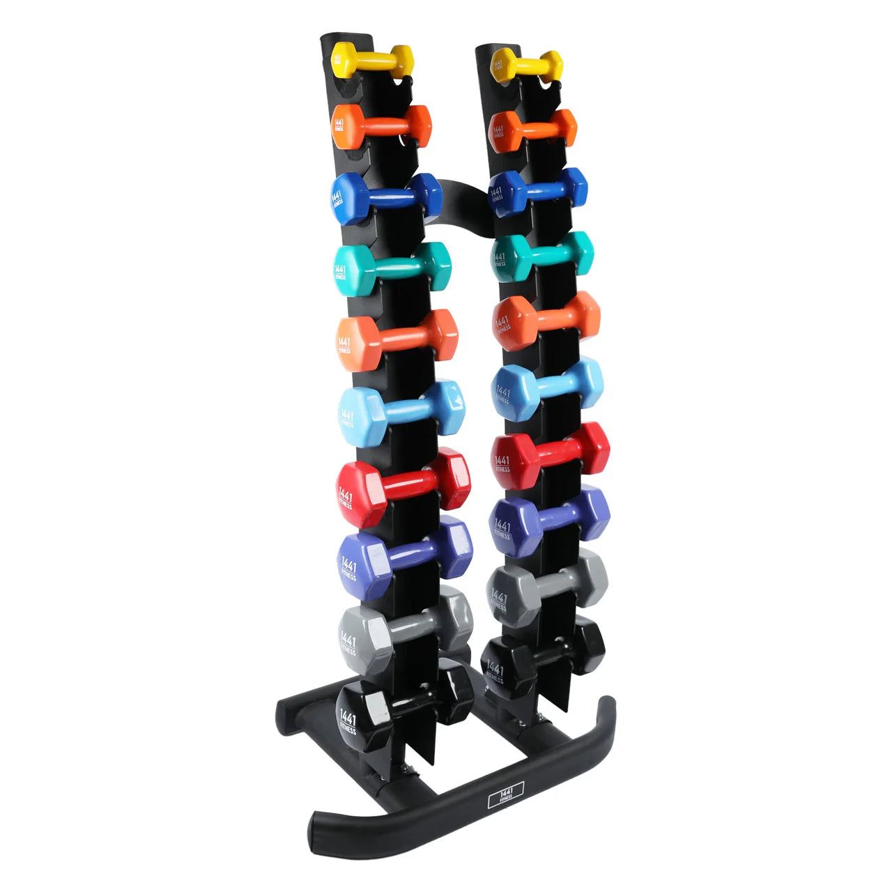 1441 Fitness Vinyl Coated Dumbbell with Rack - 1 Kg to 10 Kg