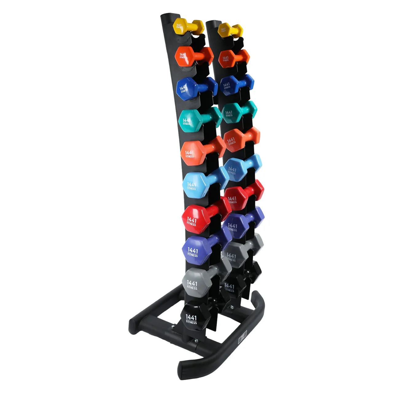 1441 Fitness Vinyl Coated Dumbbell with Rack - 1 Kg to 10 Kg