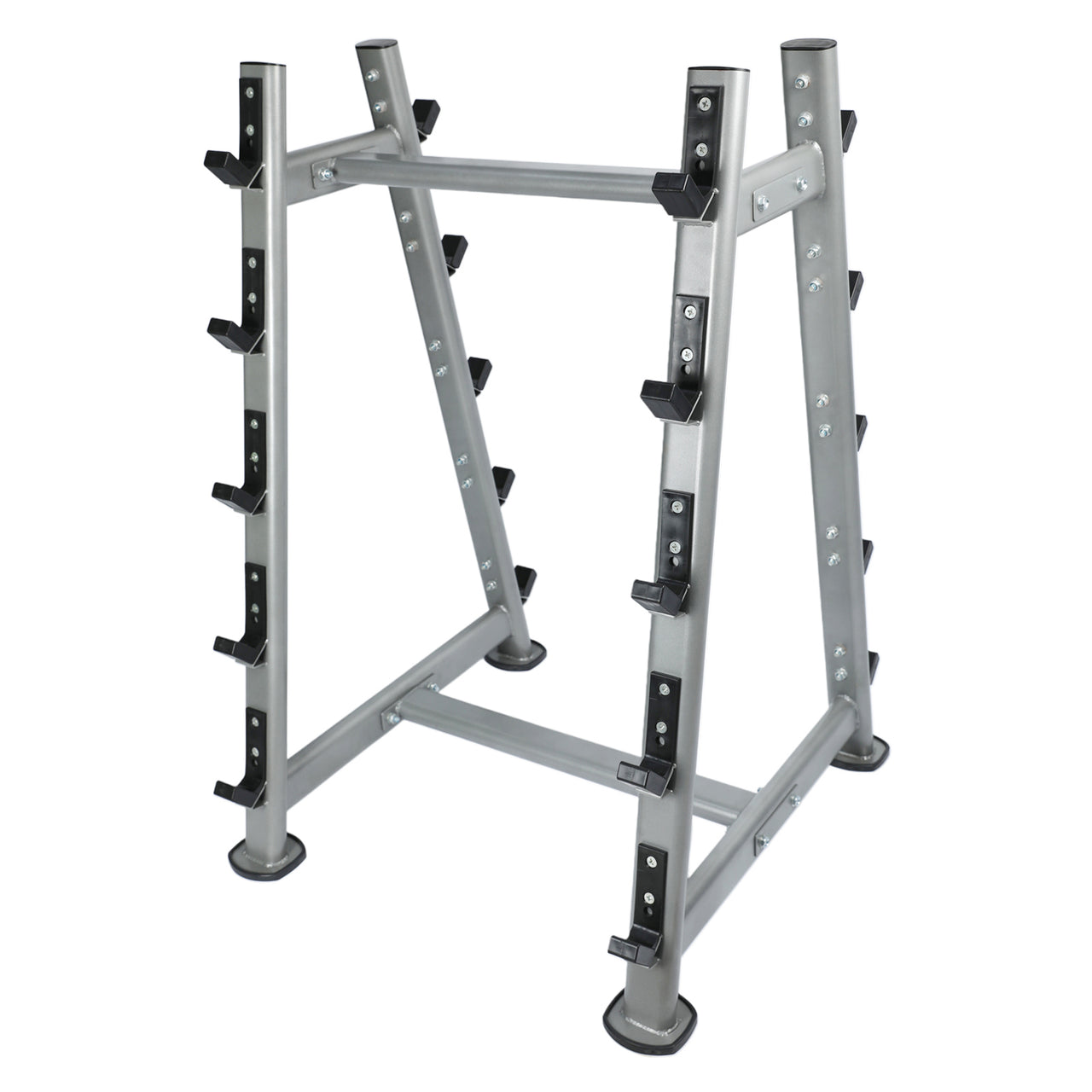 1441 Fitness - مجموعة باربل مموجة بوزن ثابت - من 10 كجم إلى 30 كجم (مجموعة من 5) مع رف