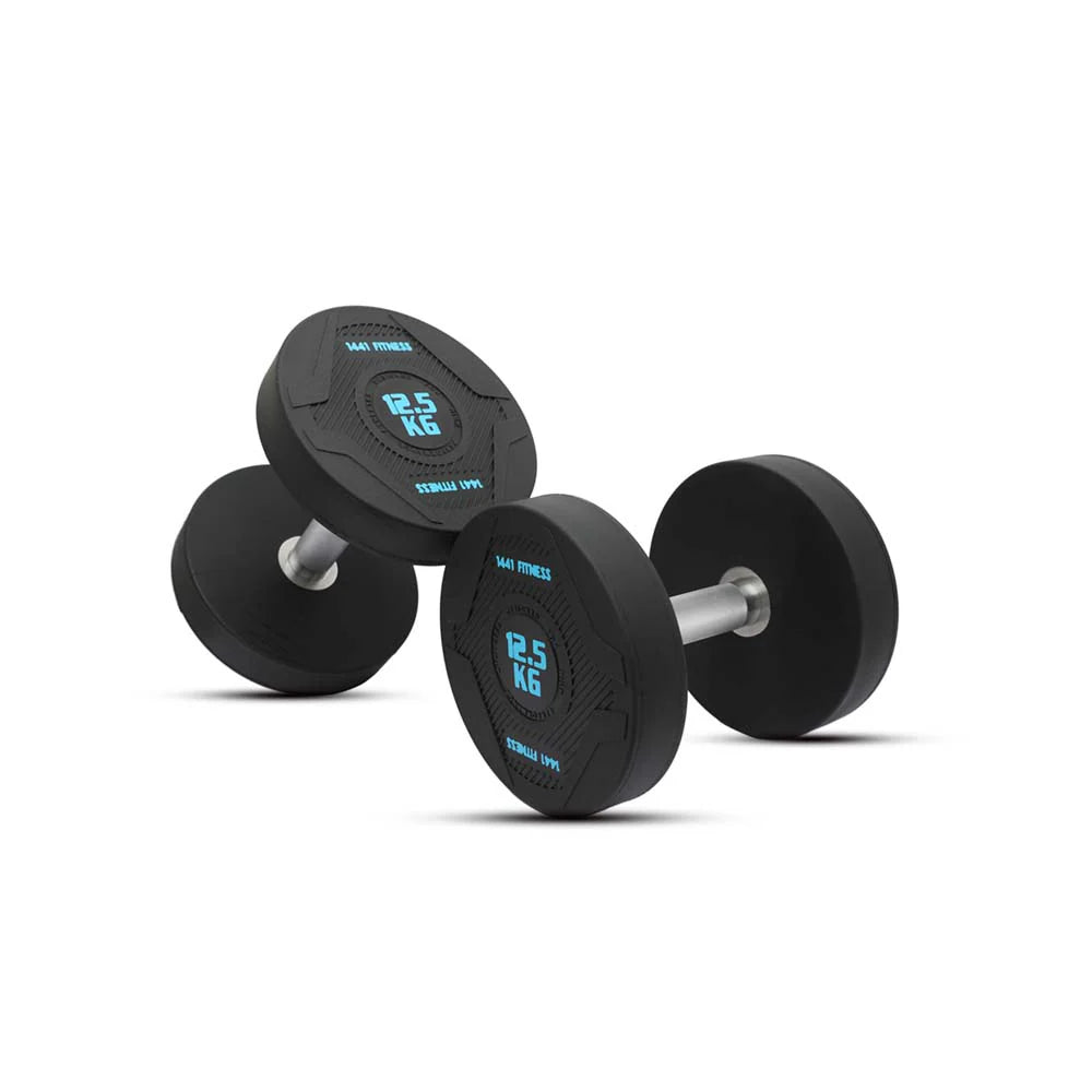 1441 Fitness PU Round Dumbbell Set - 2.5 Kg to 50 Kg ( 20 Pairs )