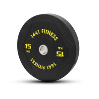 Thumbnail for 1441 Fitness PU Black Rubber Bumper Plates - 5 to 25 KG | Per Piece