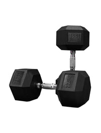 Thumbnail for 1441 Fitness - دمبل سداسي مطاطي (2.5 كجم - 50 كجم) - يباع في أزواج (قطعتان)