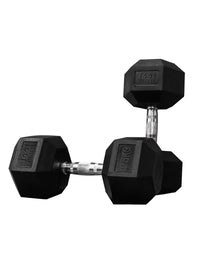 Thumbnail for 1441 Fitness - دمبل سداسي مطاطي (2.5 كجم - 50 كجم) - يباع في أزواج (قطعتان)