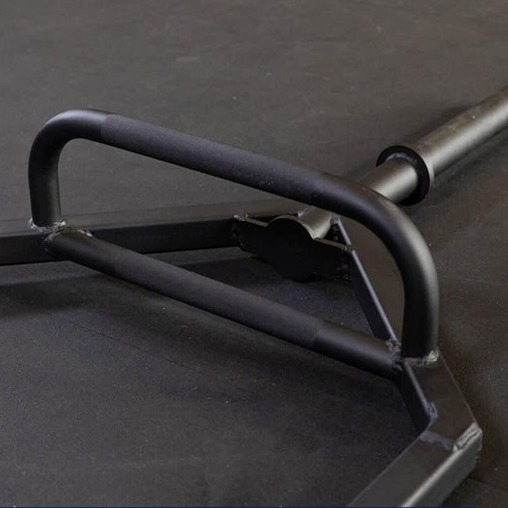 1441 Fitness - قضيب مصيدة سداسية / قضيب مصيدة مزرعة مع طوق - أسود غير لامع