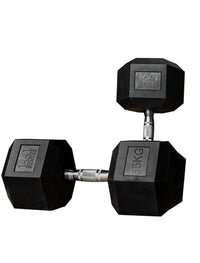 Thumbnail for 1441 Fitness - دمبل سداسي مطاطي (2.5 كجم - 50 كجم) - يباع في أزواج (قطعتان)
