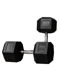 Thumbnail for 1441 Fitness - دمبل سداسي مطاطي (2.5 كجم - 50 كجم) - يباع في أزواج (قطعتان)