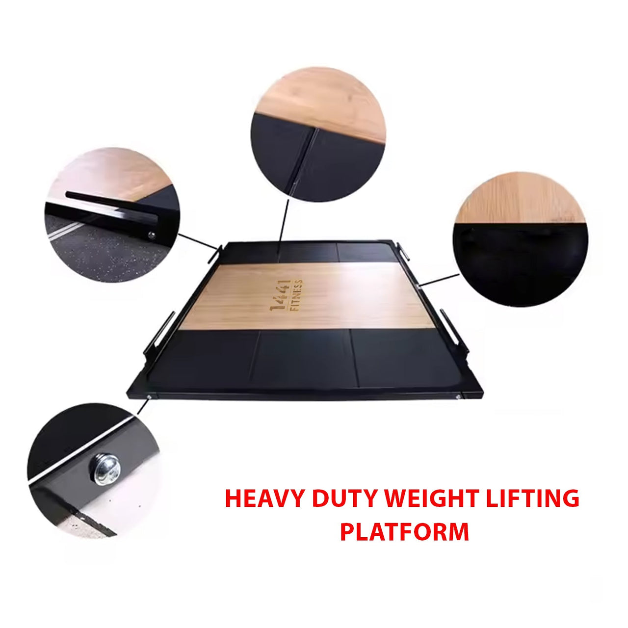 Olympic Weightlifting Platform with Rubber Tiles