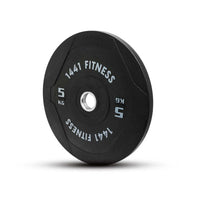Thumbnail for 1441 Fitness PU Black Rubber Bumper Plates - 5 to 25 KG | Per Piece