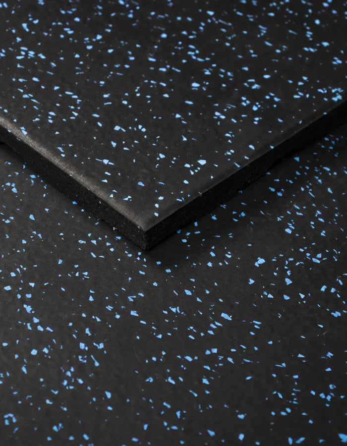 1441 Fitness Commercial Rubber Flooring for Gym 20 mm - 100 x 100 CM Speckled Blue