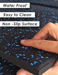 Thumbnail for 1441 Fitness Commercial Rubber Flooring for Gym 20 mm - 100 x 100 CM Speckled Blue