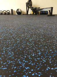 Thumbnail for 1441 Fitness Commercial Rubber Flooring for Gym 20 mm - 100 x 100 CM Speckled Blue