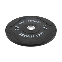 Thumbnail for 1441 Fitness PU Black Rubber Bumper Plates - 5 to 25 KG | Per Piece