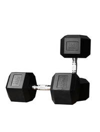 Thumbnail for 1441 Fitness - دمبل سداسي مطاطي (2.5 كجم - 50 كجم) - يباع في أزواج (قطعتان)