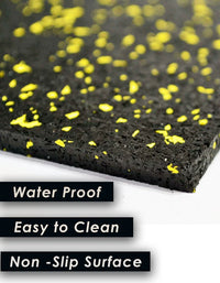 Thumbnail for 1441 Fitness Commercial Rubber Flooring for Gym 20 mm - 100 x 100 CM Speckled Yellow