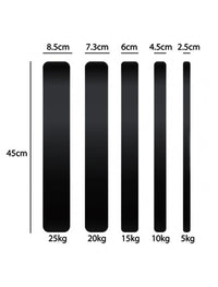 Thumbnail for 1441 Fitness PU Black Rubber Bumper Plates - 5 to 25 KG | Per Piece