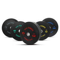 Thumbnail for 1441 Fitness PU Black Rubber Bumper Plates - 5 to 25 KG | Per Piece