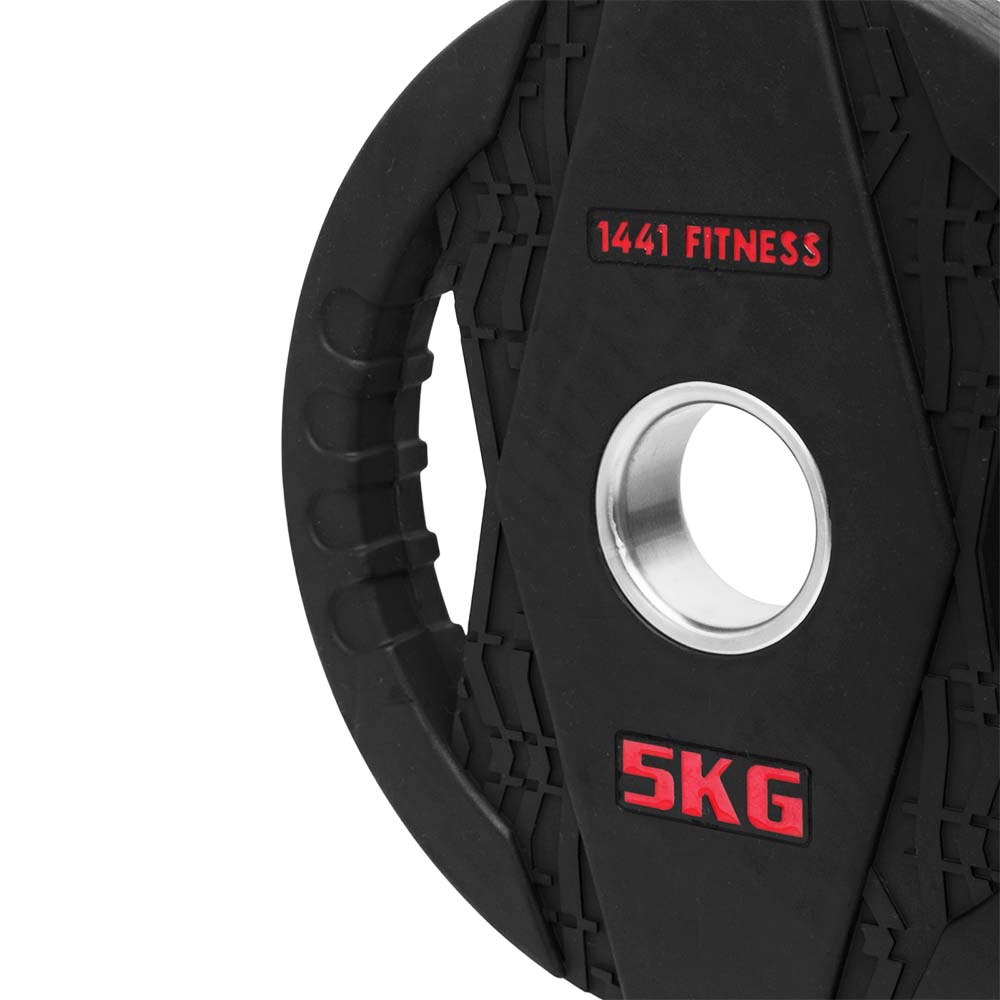 1441 Fitness - لوحة قبضة مزدوجة من المطاط الأسود - من 2.5 كجم إلى 20 كجم (تباع حسب القطعة)