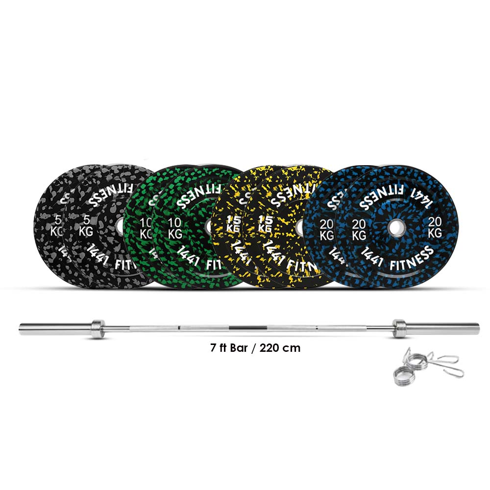 1441 Fitness Camouflage  Bumper Plate Set - 120 Kg
