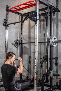 Thumbnail for 1441 Fitness - جهاز سميث ماشين المتعدّد الوظائف مع كابل متقاطع وسكوات راك - J009