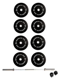 Thumbnail for 160kg Set Olympic Bar with Rubber Plate
