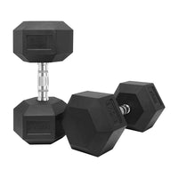 Thumbnail for 1441 Fitness - دمبل سداسي مطاطي (2.5 كجم - 50 كجم) - يباع في أزواج (قطعتان)