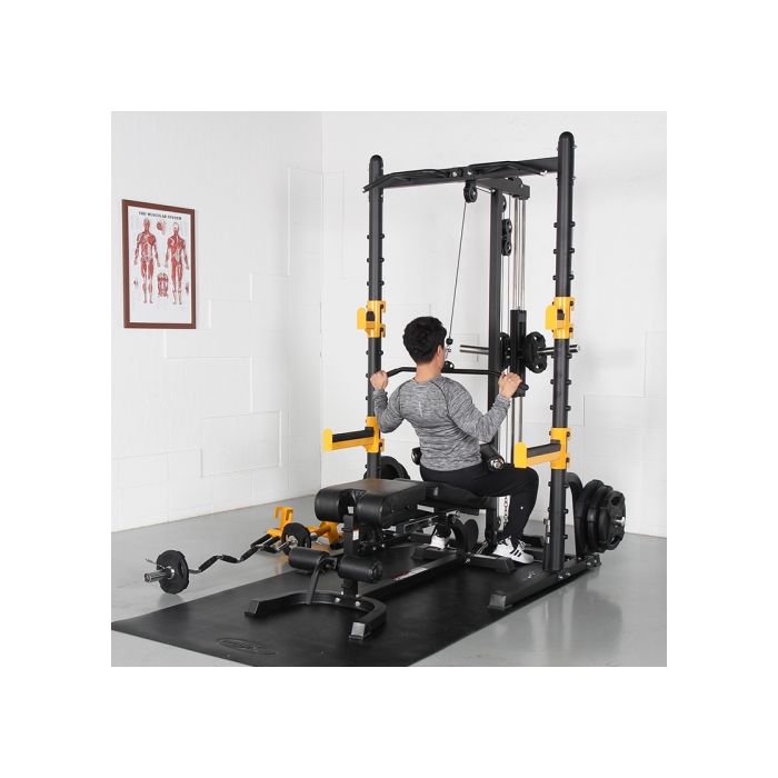 1441 Fitness - متعدد التمارين سكوات راك للأوزان الثقيلة مع ملحق عرضي - MDL66