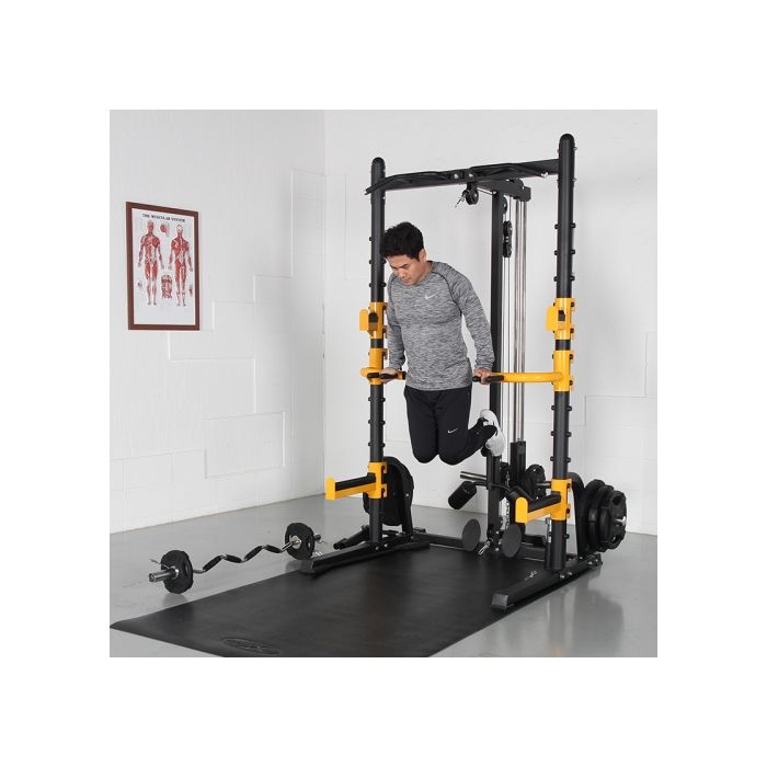 1441 Fitness - متعدد التمارين سكوات راك للأوزان الثقيلة مع ملحق عرضي - MDL66