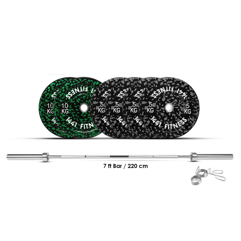 1441 Fitness Camouflage Bumper Plate Set - 60 Kg