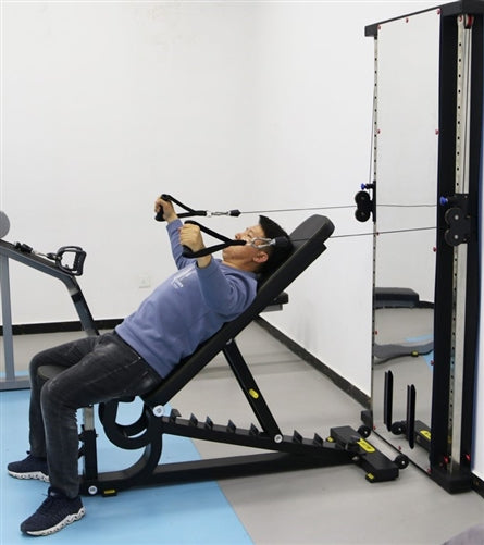 1441 Fitness - جهاز تدريب وظيفي مثبت على الحائط مزود بمرآة - 41FGT980