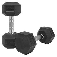 Thumbnail for 1441 Fitness - دمبل سداسي مطاطي (2.5 كجم - 50 كجم) - يباع في أزواج (قطعتان)