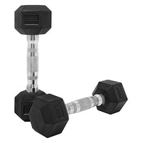Thumbnail for 1441 Fitness - دمبل سداسي مطاطي (2.5 كجم - 50 كجم) - يباع في أزواج (قطعتان)