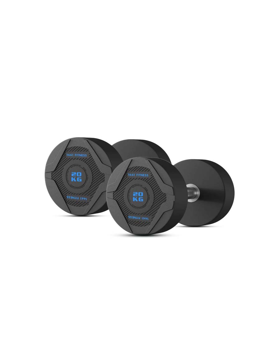 1441 Fitness PU Round Dumbbell Set - 2.5 Kg to 15 Kg