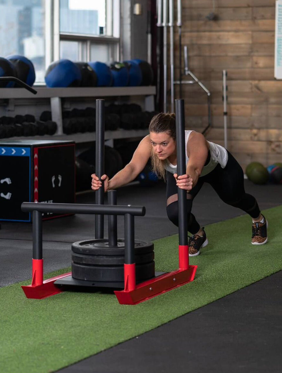 1441 Fitness - دفع الزلاجة للتدريب على الكروس فيت