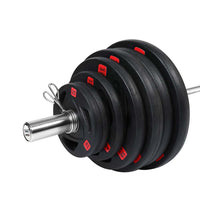 Thumbnail for 1441 Fitness - بار أوليمبي بطول 7 أقدام مع مجموعة ألواح أوليمبية سوداء ثلاثية القبضة | 160 كجم