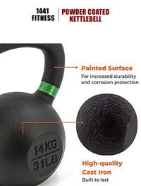 Thumbnail for 1441 Fitness Powder Coated Kettlebell Set - 6 Kg to 20 Kg
