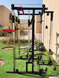 Thumbnail for 1441 Fitness - جهاز سميث ماشين المتعدّد الوظائف مع كابل متقاطع وسكوات راك - J009