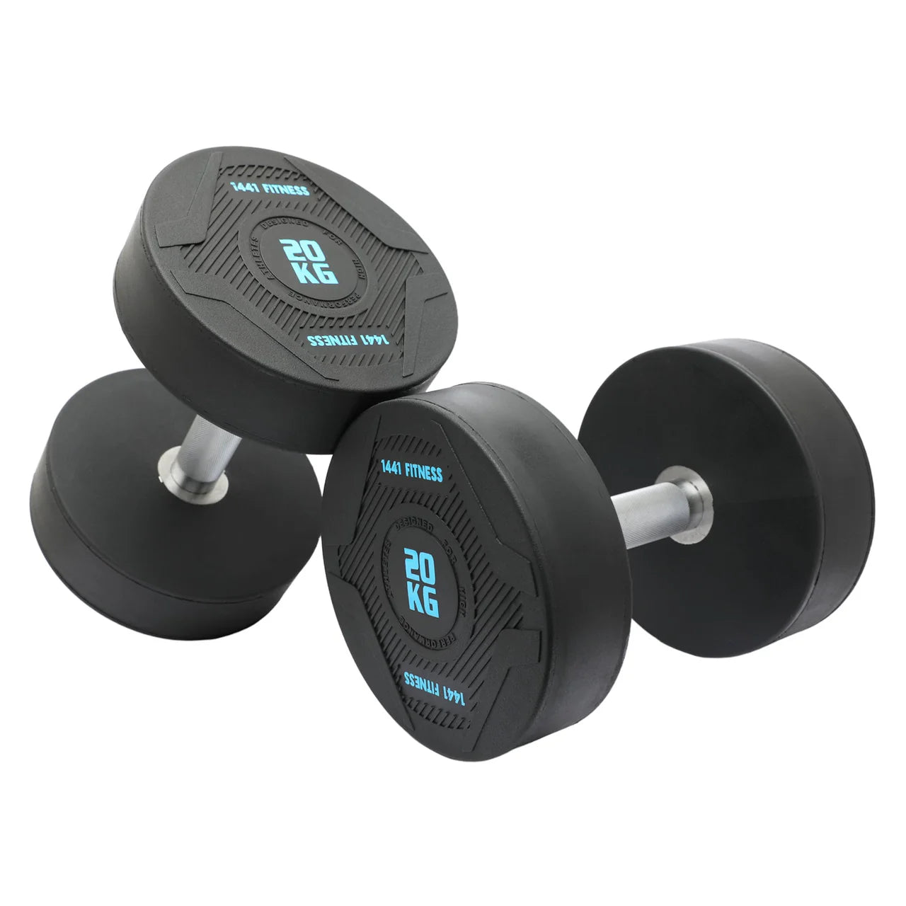 1441 Fitness PU Rubber Round Dumbbell Combo Set 2.5 Kg - 25 Kg (10 Pairs Set)