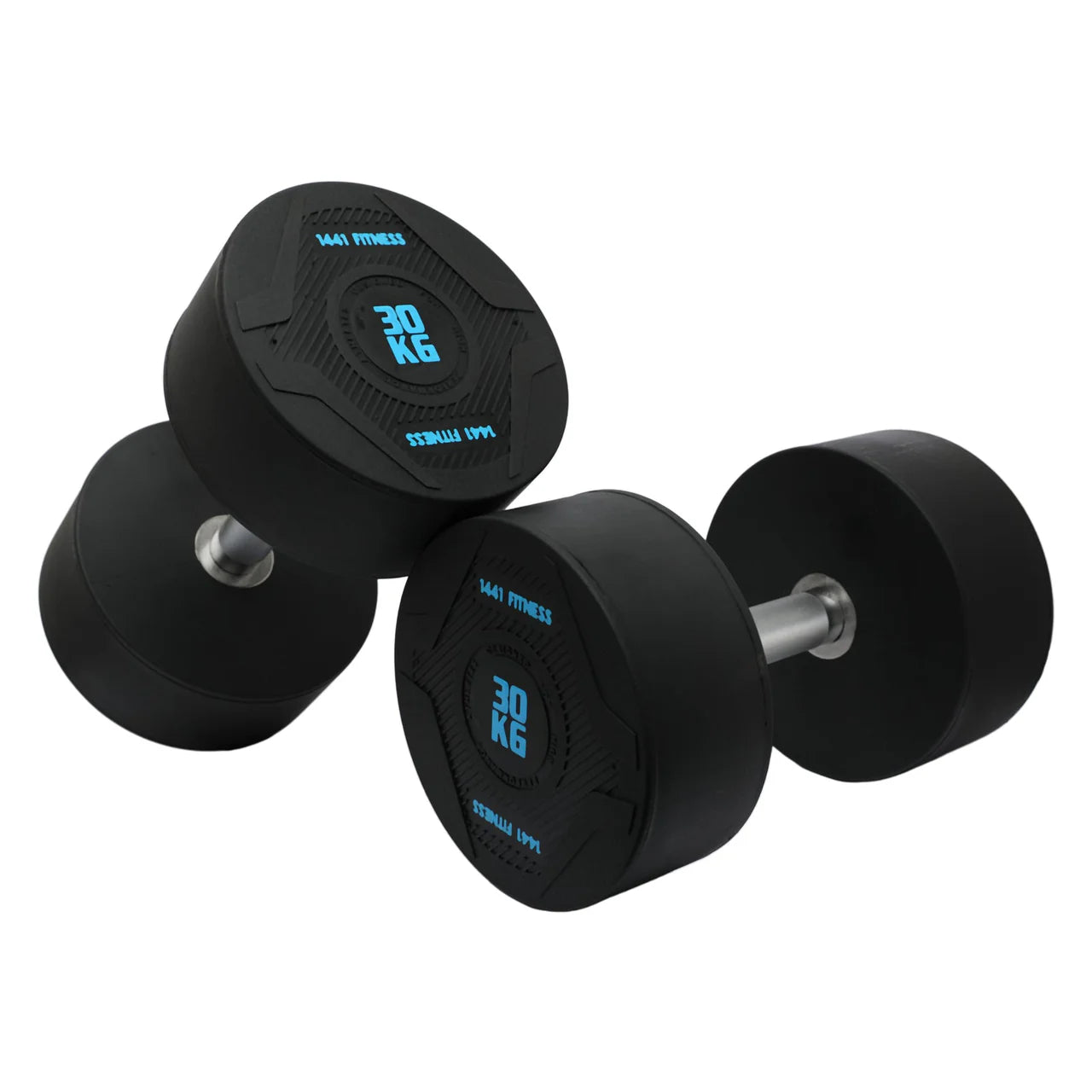 1441 Fitness PU Rubber Round Dumbbell Combo Set 2.5 Kg - 50 Kg (20 Pairs Set)