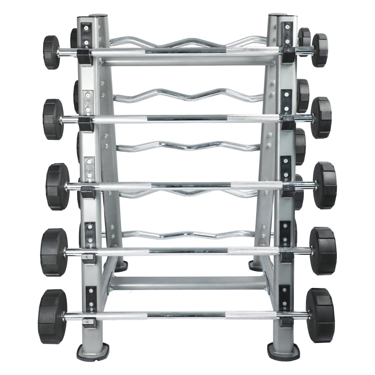 Fixed Straight PU Barbell Set with Rack - 10 Kg to 50 Kg - Bundle Offer