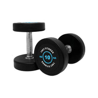 1441 Fitness | 2.5 KG - 50 KG Premium Rubber Round Dumbbells (Sold as Pair)