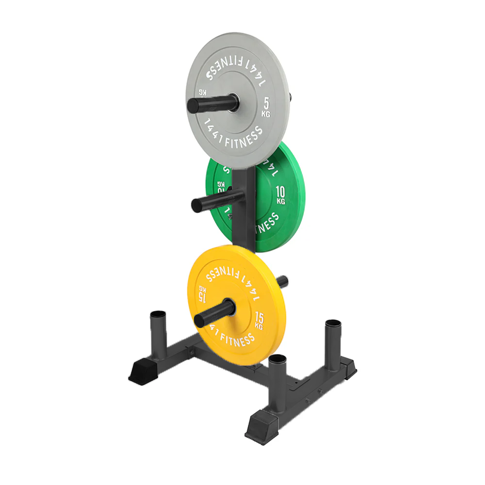 1441 Fitness Olympic Plate Tree with 4 Bar Holder1441 Fitness - شجرة الألواح الأولمبية مع حامل 4 قضبان