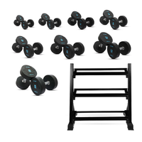 Thumbnail for 41fC91 Multi Function Smith Machine Home Gym Bundle Offer  - PRO5 - PU Round Dumbbells 2.5kg - 20kg with 3 Tier Rack