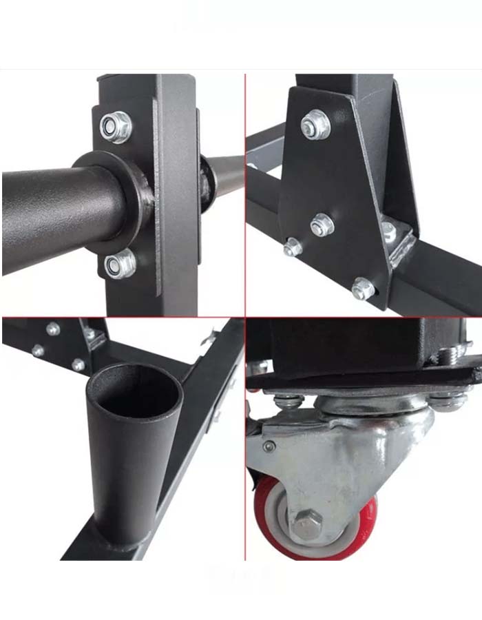 1441 Fitness Commercial Plate Rack and Bar Holder with Wheels