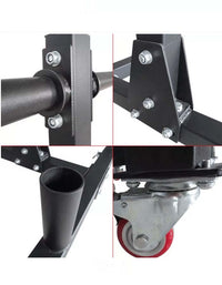 1441 Fitness Commercial Plate Rack and Bar Holder with Wheels