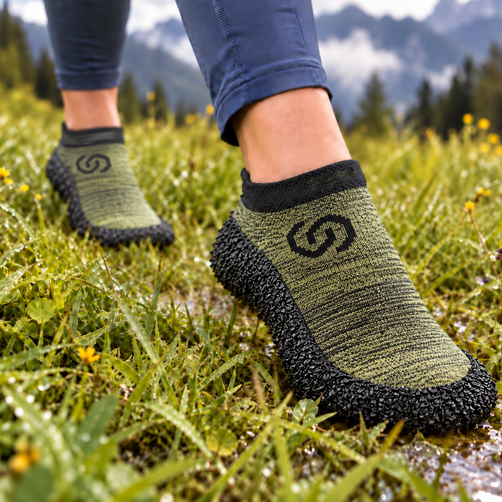 Skinners Adults Minimalist Footwear - Olive Green