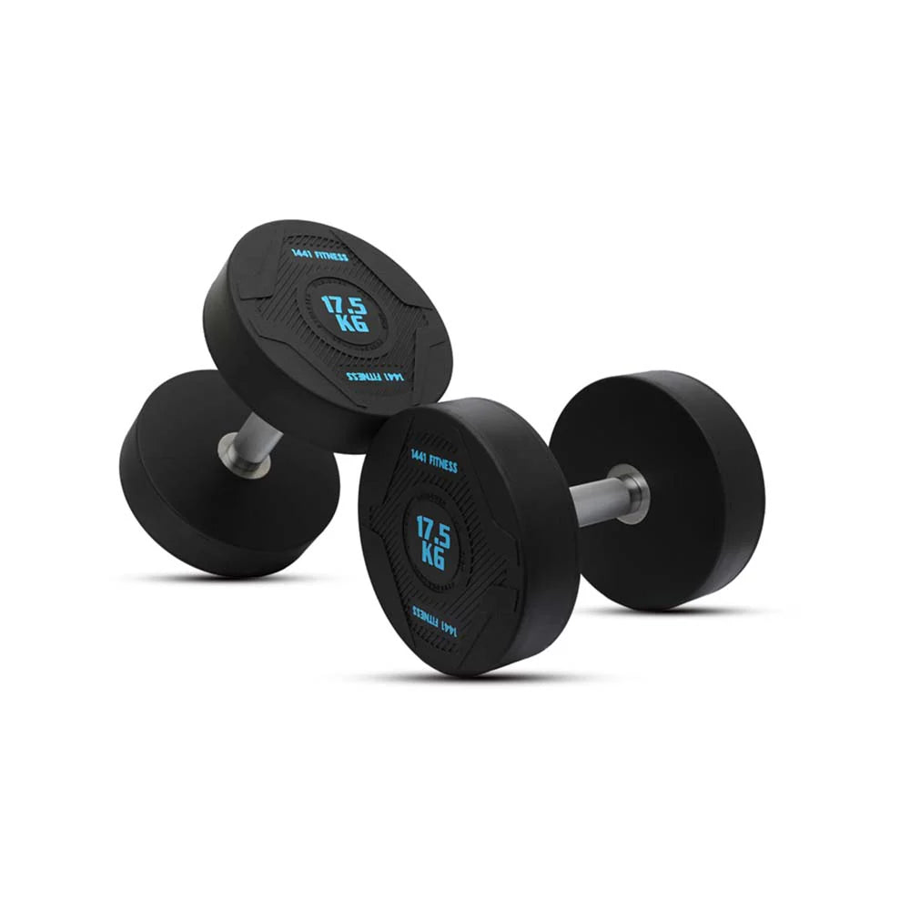 1441 Fitness PU Rubber Round Dumbbell Combo Set 2.5 Kg - 20 Kg (8 Pairs Set)